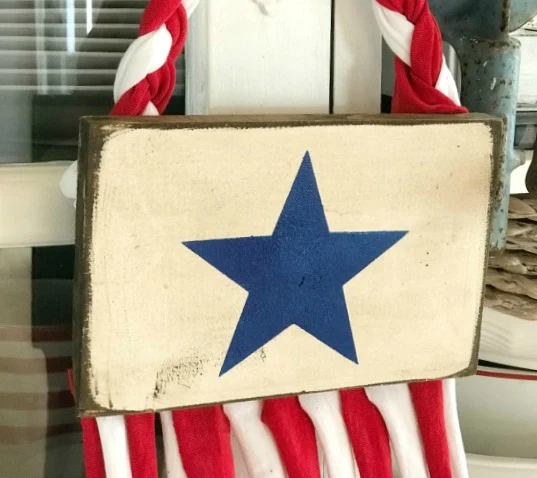 DIY Recycled T-Shirt American Flag 