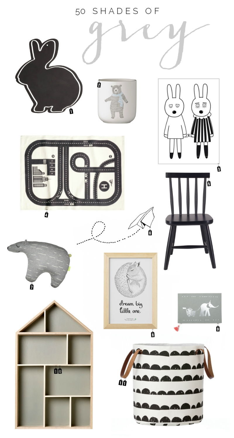 Inspiration // (50) Shades Of Grey - Kid's Room Edition {10+1