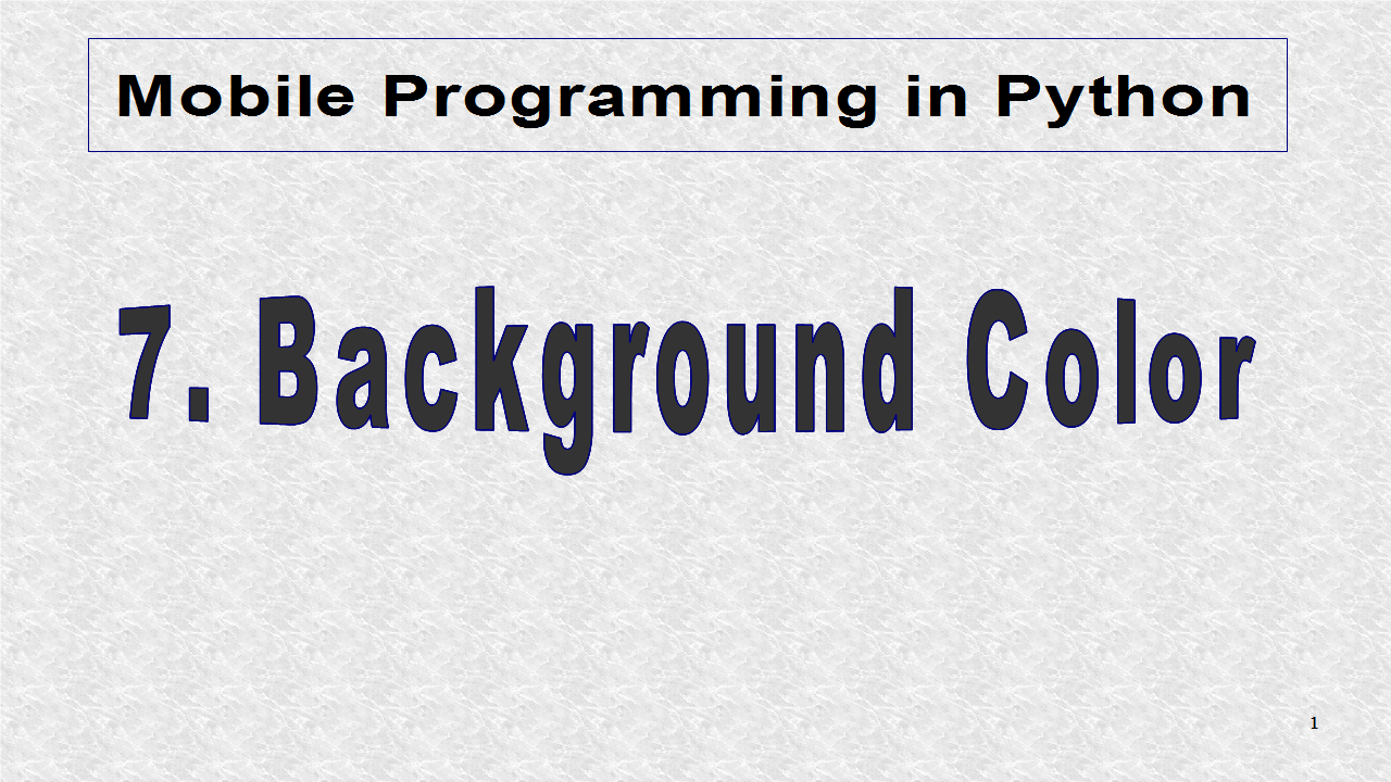 Python Change Background Color – UHEDM