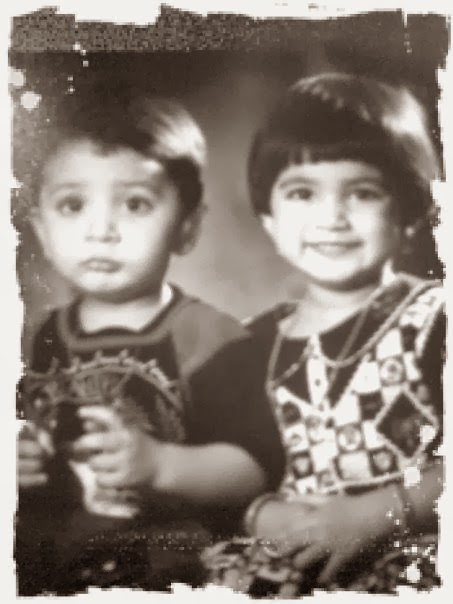 South Indian Actress Nazriya Nazim Childhood Photo with Younger Brother Naveen Nazim | South Indian Actress Nazriya Nazim Childhood Photos | Real-Life Photos