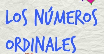 Numeros Ordinales Teoria Y Ejercicios