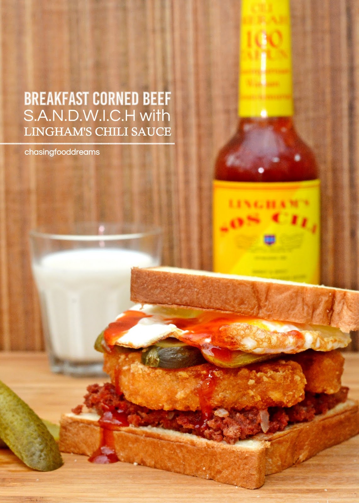 CHASING FOOD DREAMS Recipe Breakfast Corned Beef Sandwich with