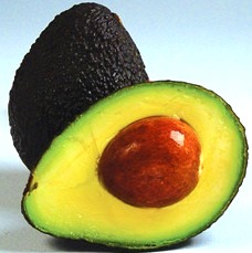 Palta Foto de pera entera y en la mitad - Fruta