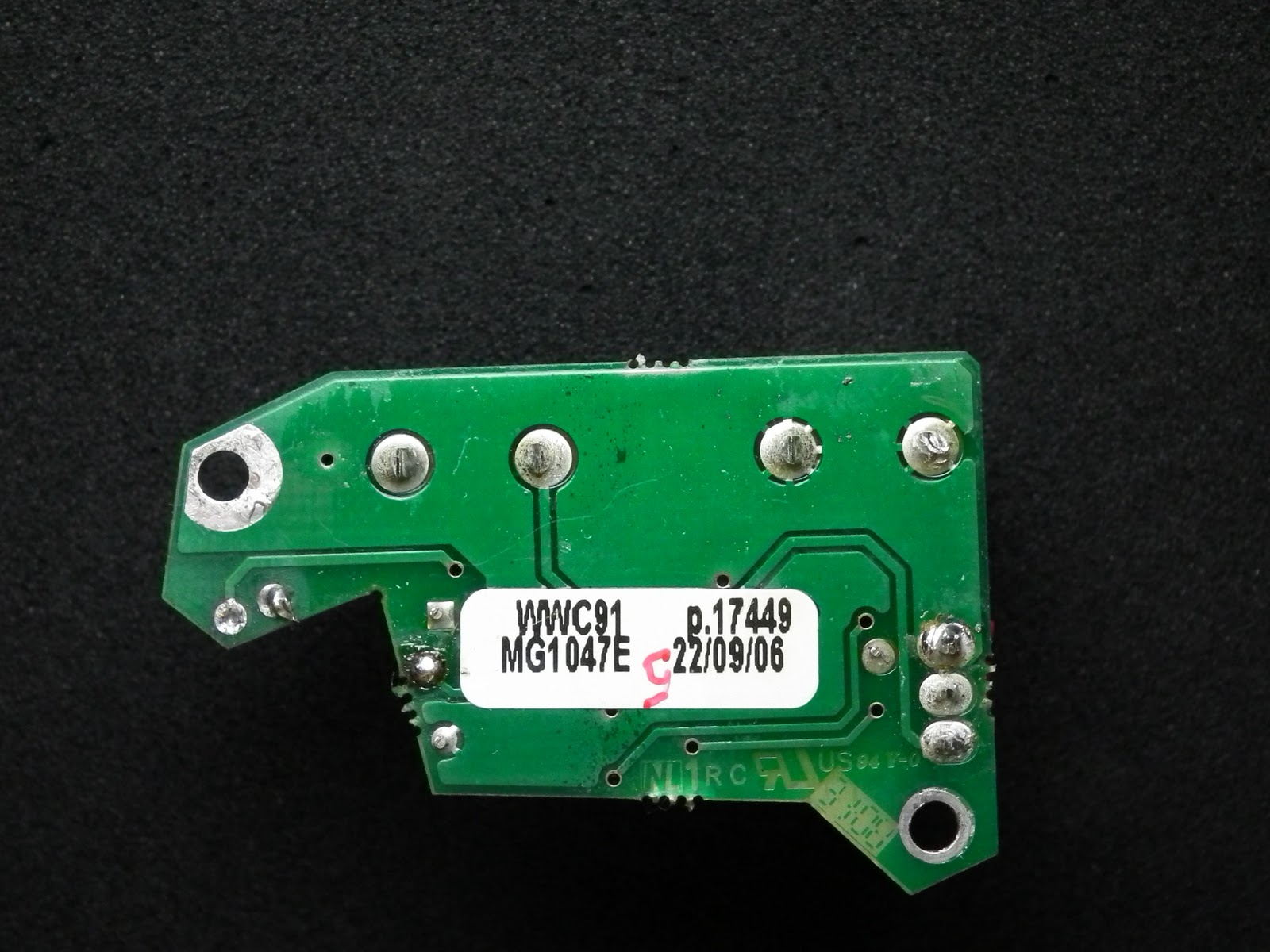 LukeP: Old MG1E Electronic Board