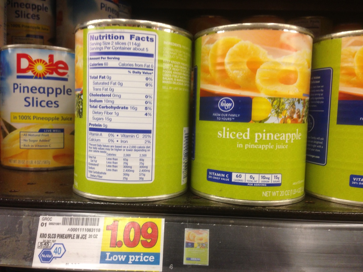 Healthy Grocery Sliced Pineapple Kroger