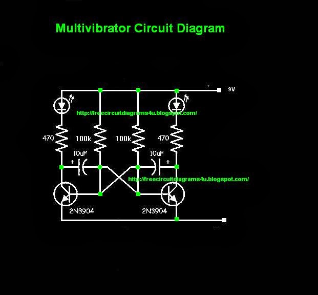 FREE CIRCUIT DIAGRAMS 4U Simple Multivibrator Circuit Diagram