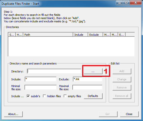 Cara menggunakan duplicate files finder tahap 1