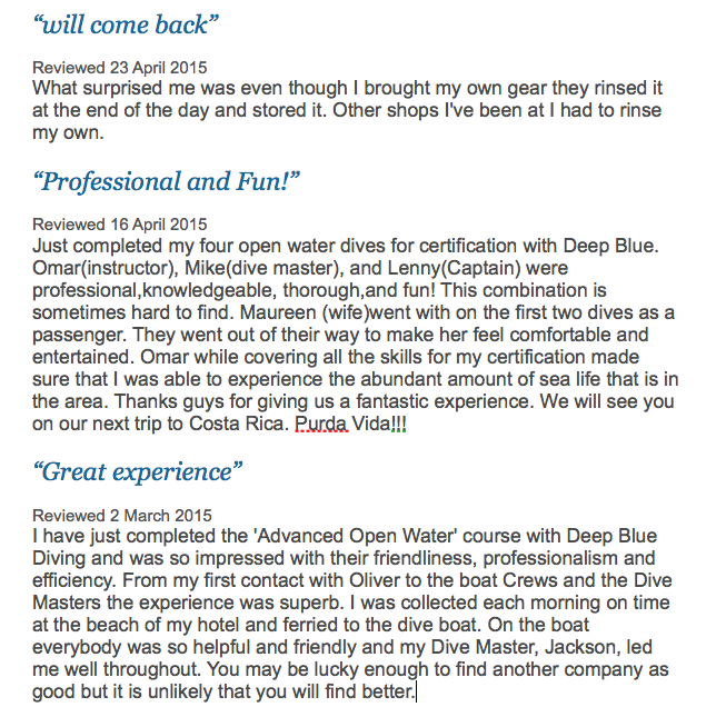 Best Dive Shop in Coco! Rent Our Costa Rica Condo