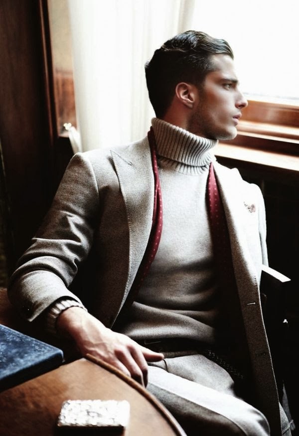 turtleneck blazer outfit
