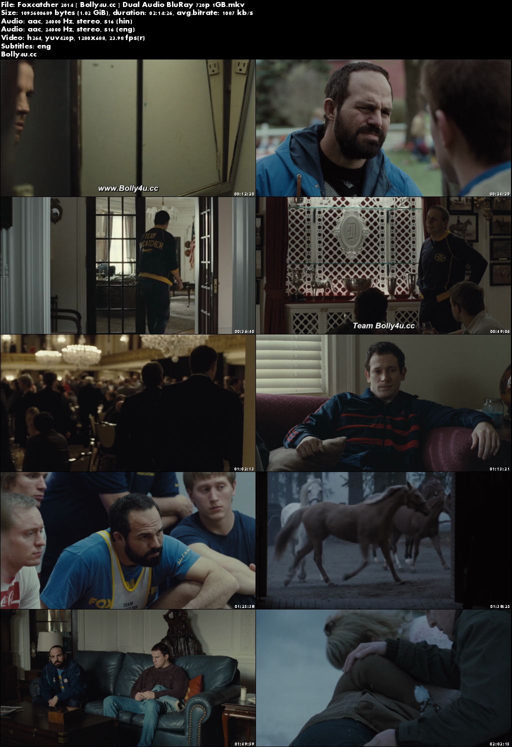 Foxcatcher 2014 BluRay 1Gb Hindi Dual Audio 720p Download