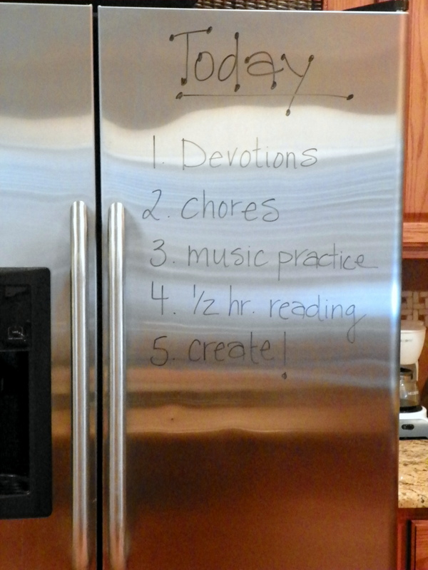 The Potter's Hand Stainless steel fridge it's a dry erase board!