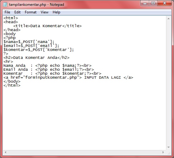 Cara Membuat Kolom Komentar Menggunakan Format PHP