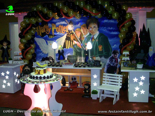 Harry Potter - Decoração provençal luxo Decoração Harry Potter provençal luxo para festa de aniversário infantil