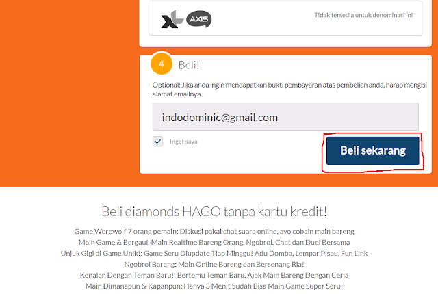 Cara Top Up Berlian di Hago