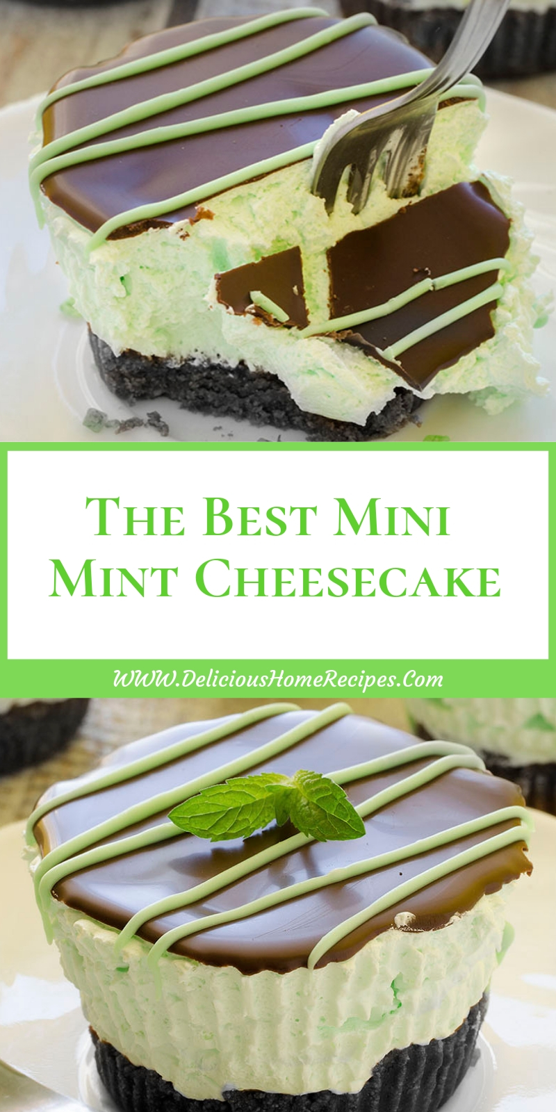 The Best Mini Mint Cheesecake The Best Mini Mint Cheesecake