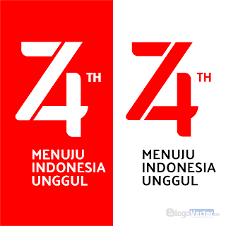 Logo Resmi Hut RI Ke 74 Logo vector (.cdr)