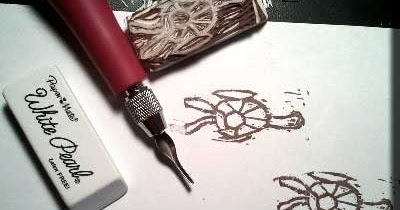 Art e-Journal: Tutorial: Printmaking Using Carved Rubber Erasers ...