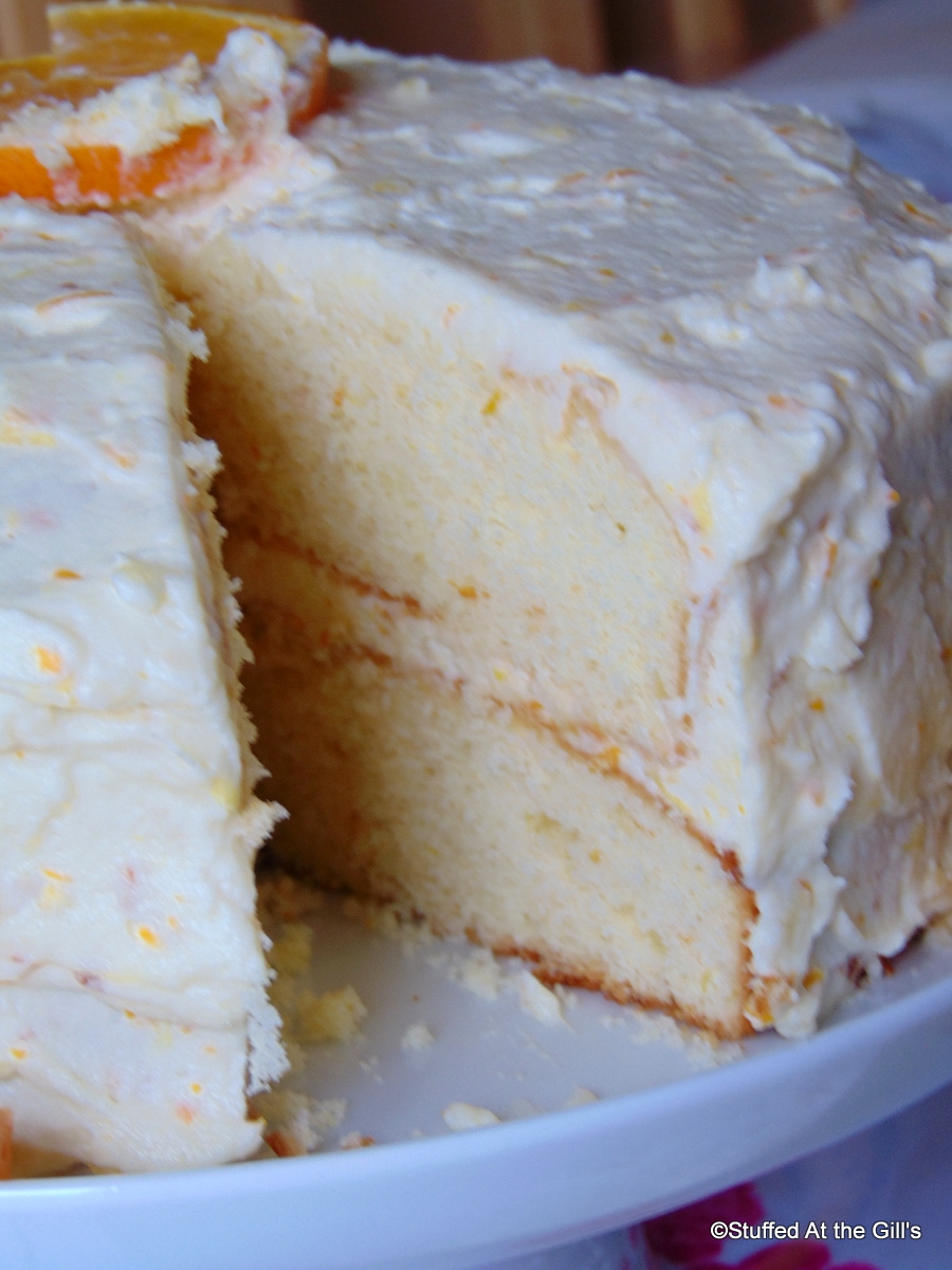 Orange Layer Cake with Whipped Orange Frosting