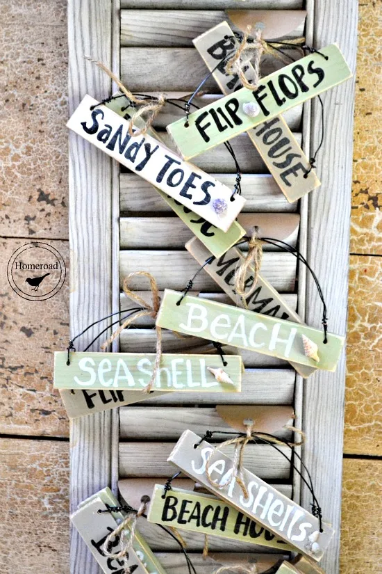 Beach signs with a nautical look