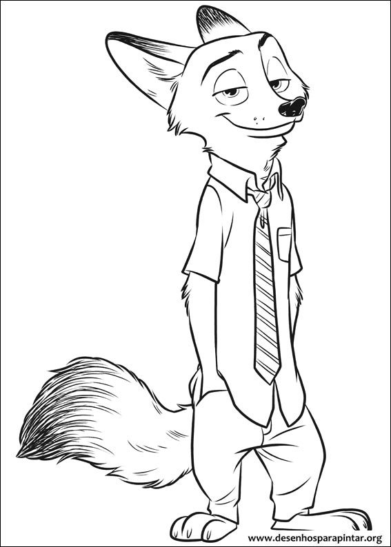 Desenhos para Imprimir Colorir e Pintar Zootopia desenhos para colorir