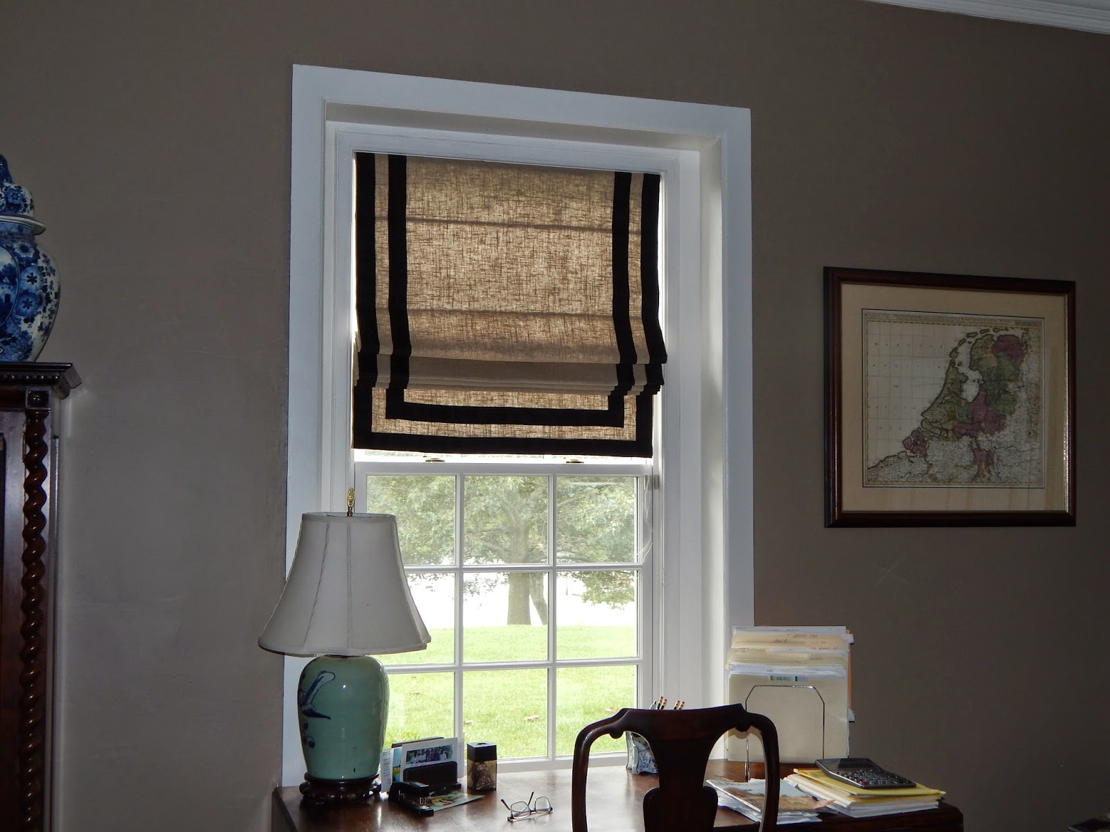 Pam Morris Sews Banded Roman Shades