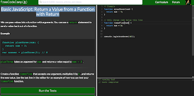 Just a Few Things..: Basic JavaScript: Return a Value from a Function ...