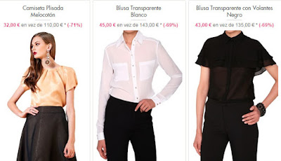 Algunos modelos de camisetas y blusas de esta oferta camiseta blusas