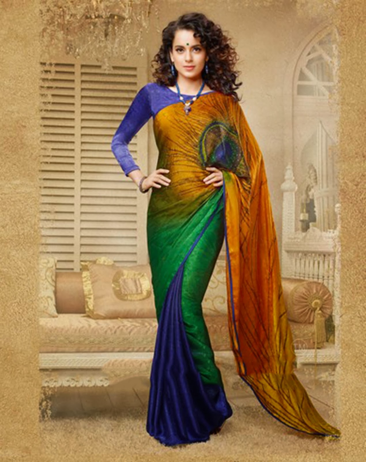 hot actress : kangana ranaut hot saree