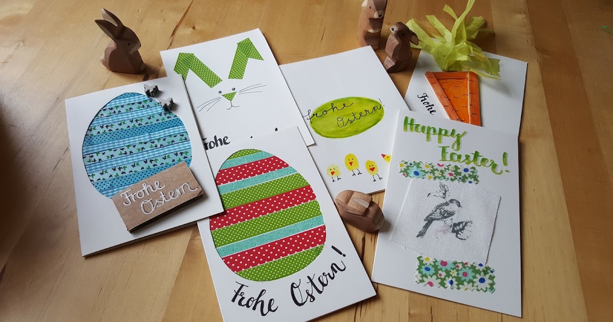 DIY: Osterkarten & selbstgemachtes Masking-Tape aus Stoff