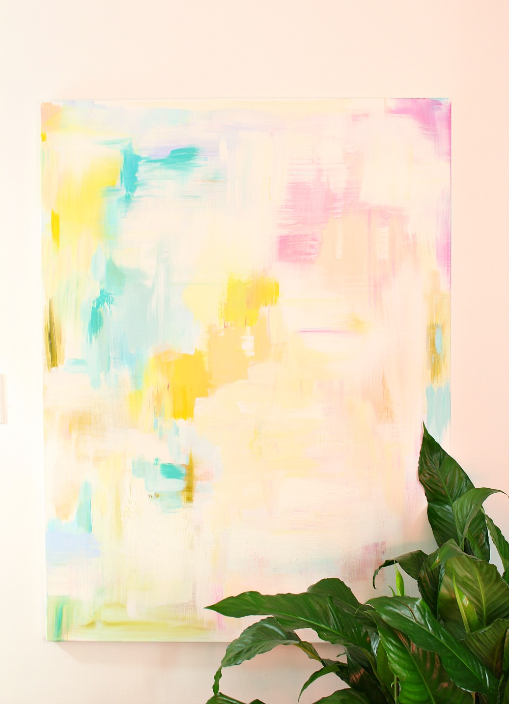 How to make your own art Colorful Mid-Century Modern Inspired Home Office Makeover | Before + After
