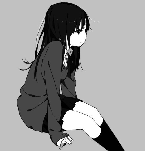 45 traurige Schwarz-Weiß-Anime-Bilder über die besten Jungen und Mädchen in bester Qualität
