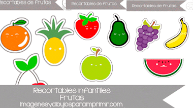 Recortables de frutas para imprimir