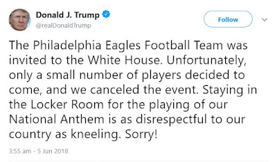 Donald Trump Tweets About The Philadelphia Eagles