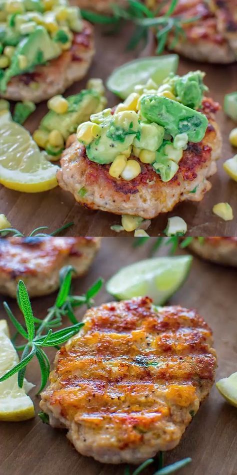 Very easy to make, yet so tender and tasty, these Chicken Burgers with Avocado Salsa are going to be loved by everyone! Make these chicken burgers for lunch or dinner.