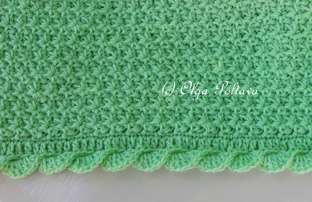 Lacy Crochet: Star Stitch Baby Blanket with Scalloped Trim
