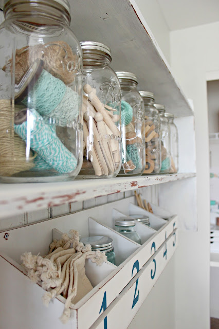 Use mason jar for craft organizers