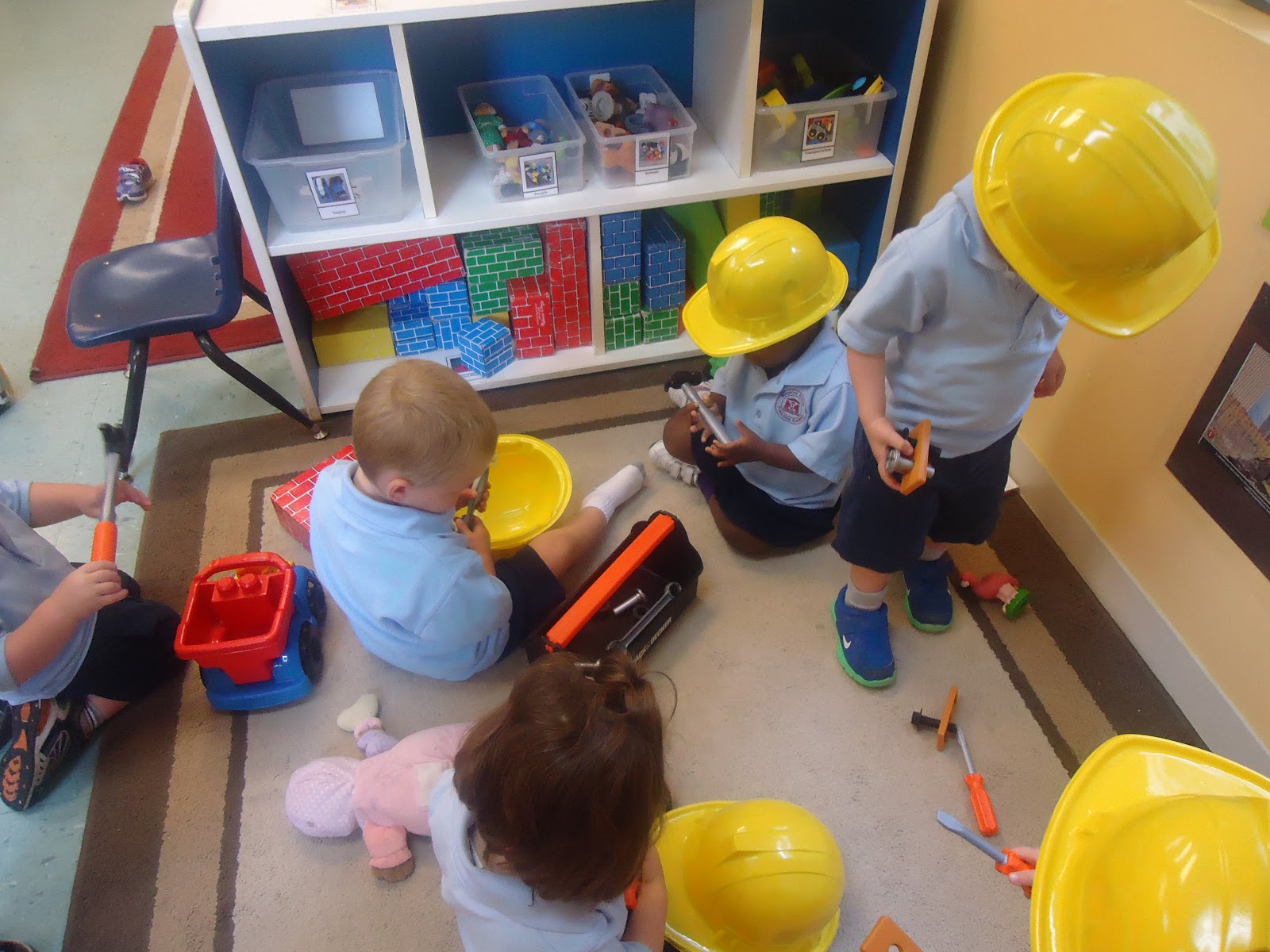 to the HH Toddler Classroom! Dramatic Play Construction Workers