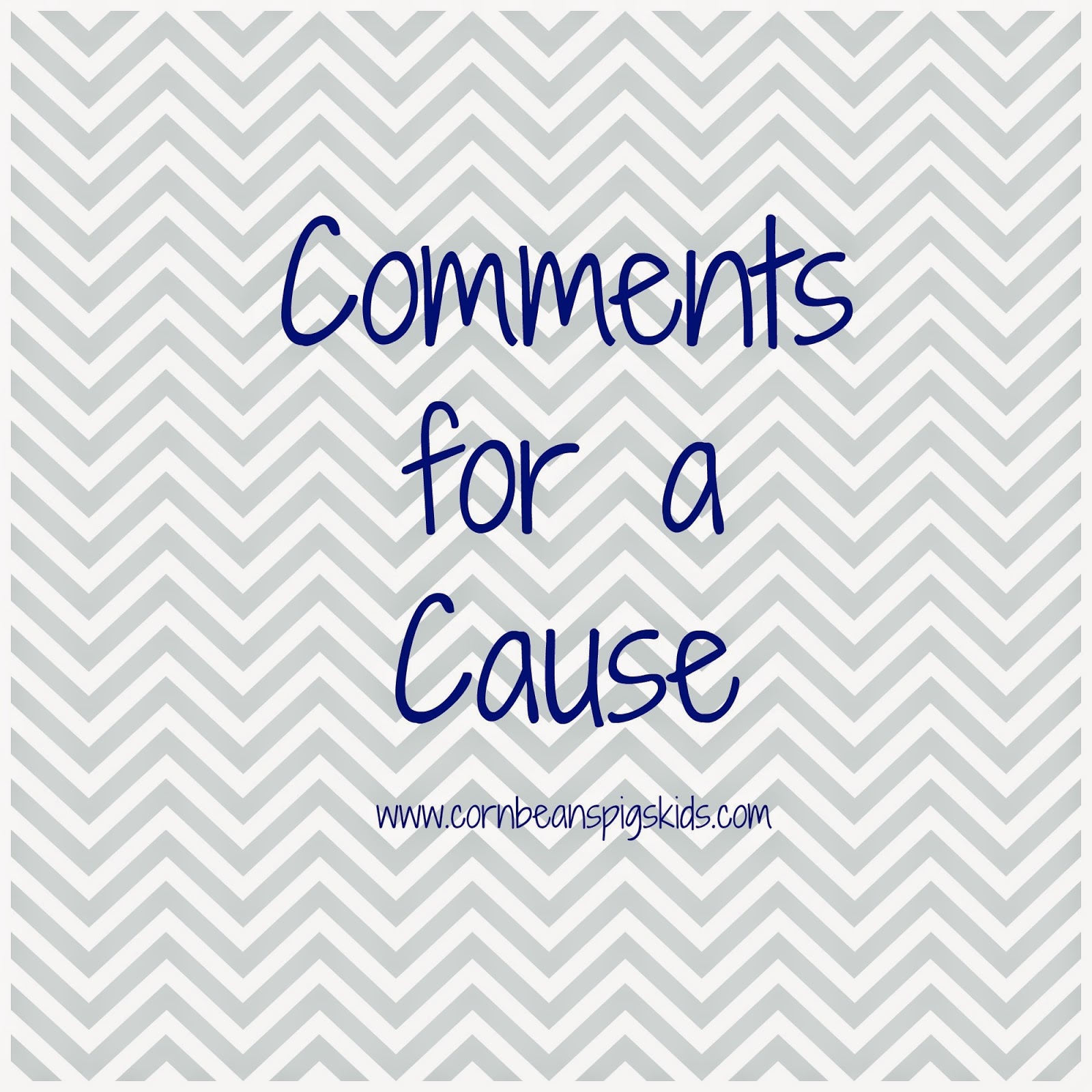 Comments for a Cause April 2015 - For each comment on Corn, Beans, Pigs & Kids blog all April long $0.50 will be donated to the Caring Pregnancy Center