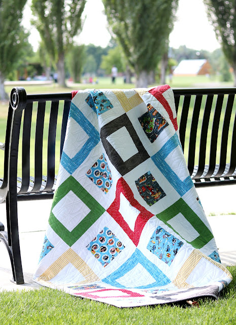 Framed Squares - a free quilt pattern from A Bright Corner