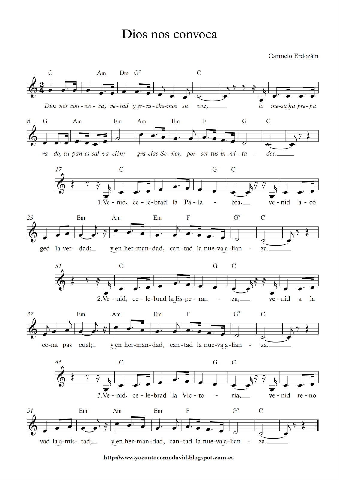 Dios Nos Convoca Yo Canto Como David dios nos convoca yo canto como david