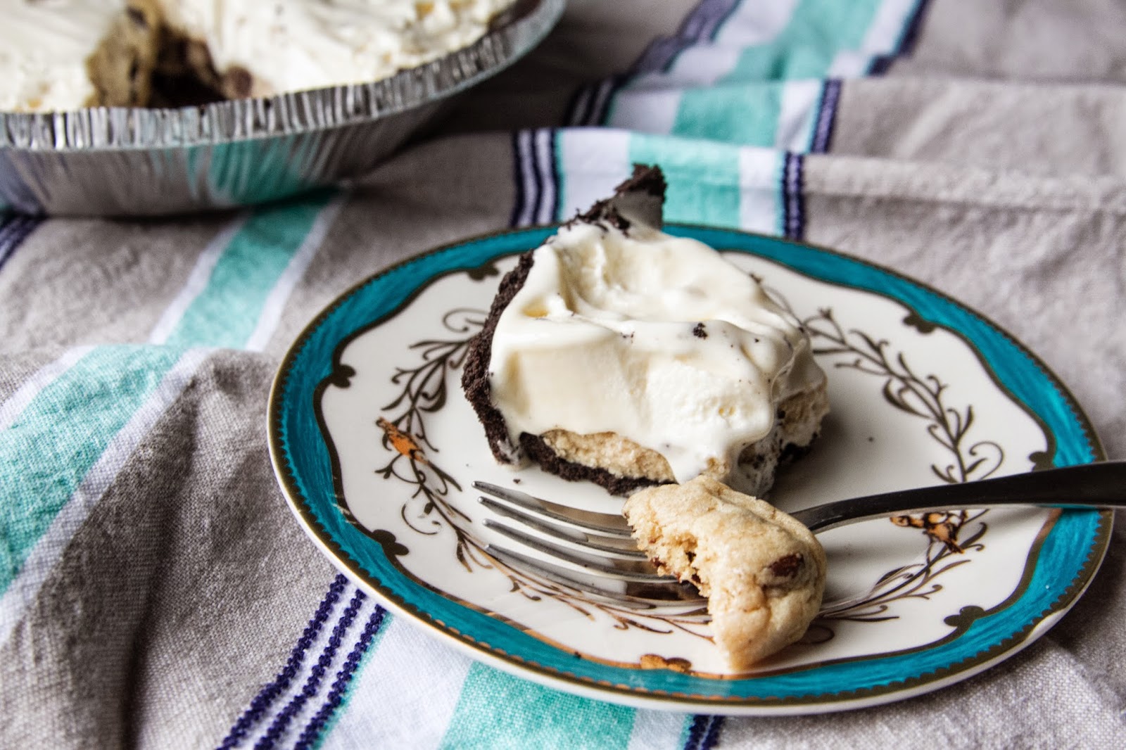 Chocolate Chip Cookie Dough Ice Cream Pie