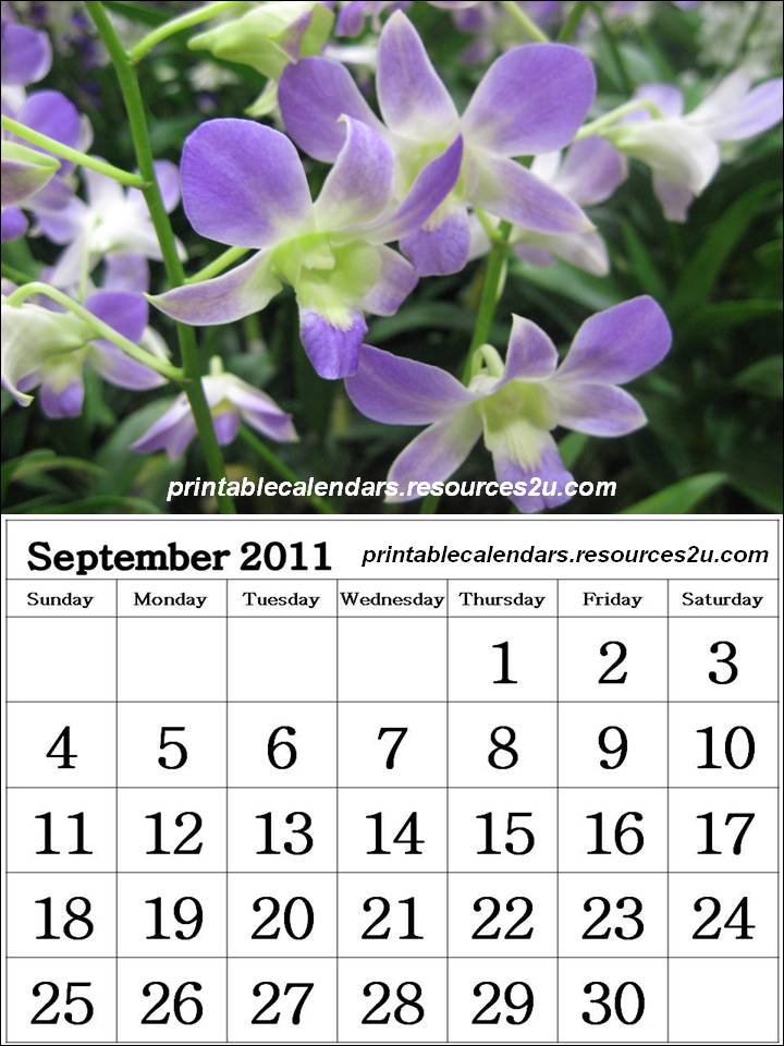 2011 Free Colourful September 2011 Calendar 2011 Free Colourful September 2011 Calendar