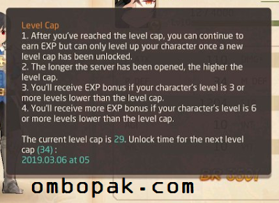 Level cap