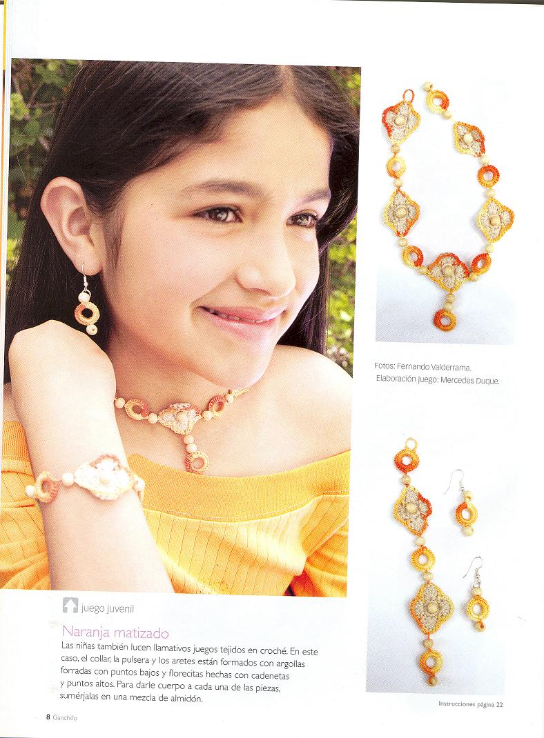Revista de Accesorios y Joyas a Crochet Con patrones