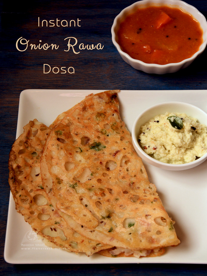 Instant Onion Rawa Dosa A No Maida Recipe Flavors N Colors