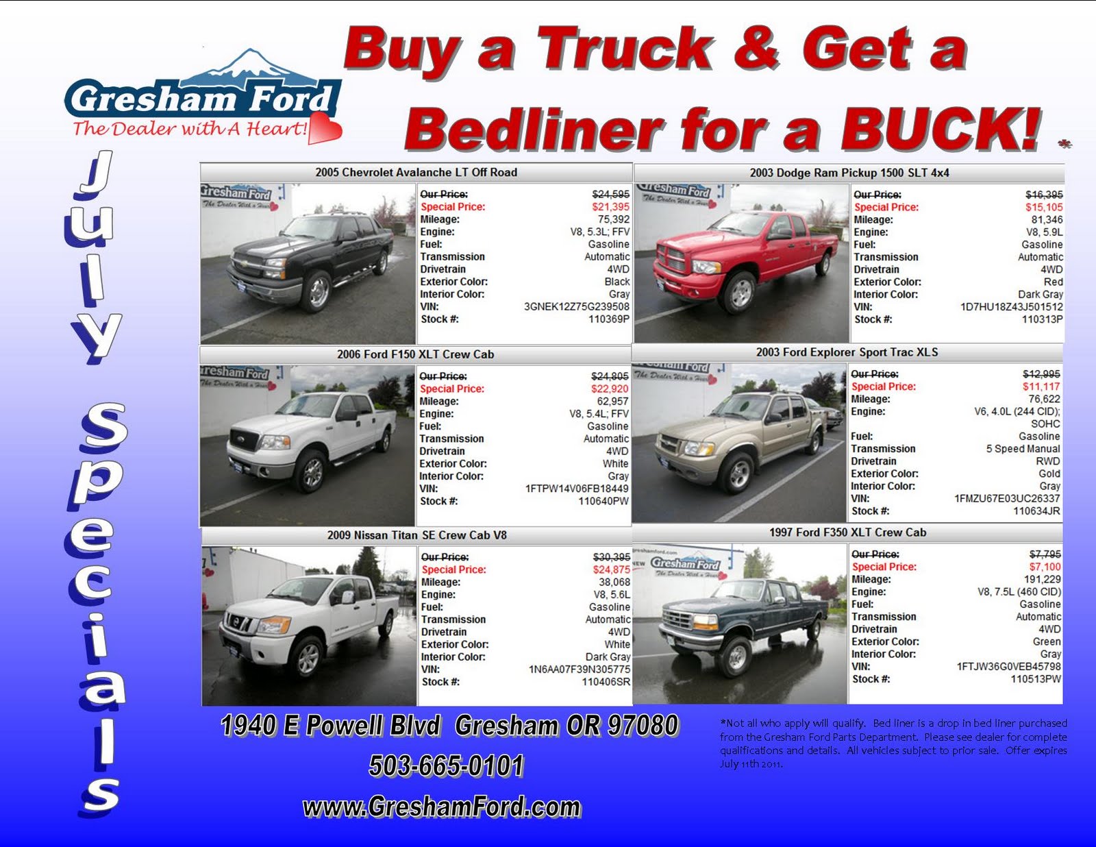 Gresham Ford Your Oregon Ford Dealership Truck Specials at Gresham