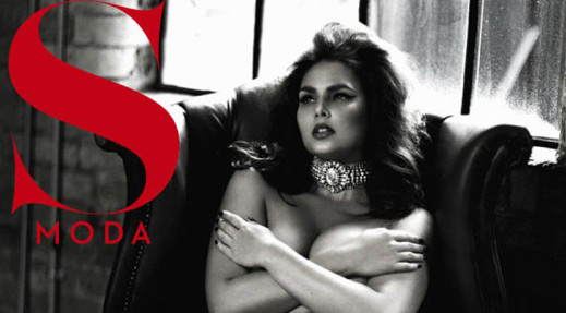 axe angel heaven: Plus size model Huffine bares all for photo cover for S Moda Magazine