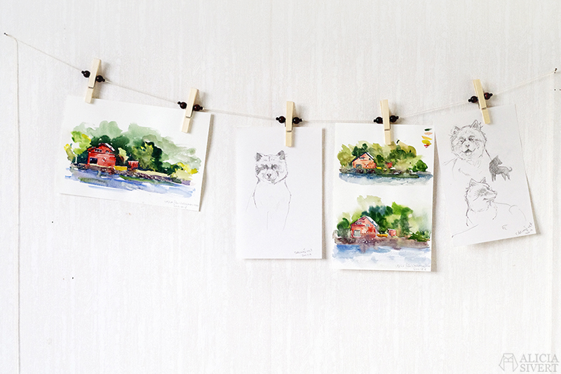 DIY card display, tutorial by Alicia Sivertsson / Korthängare, beskrivning av Alicia Sivertsson