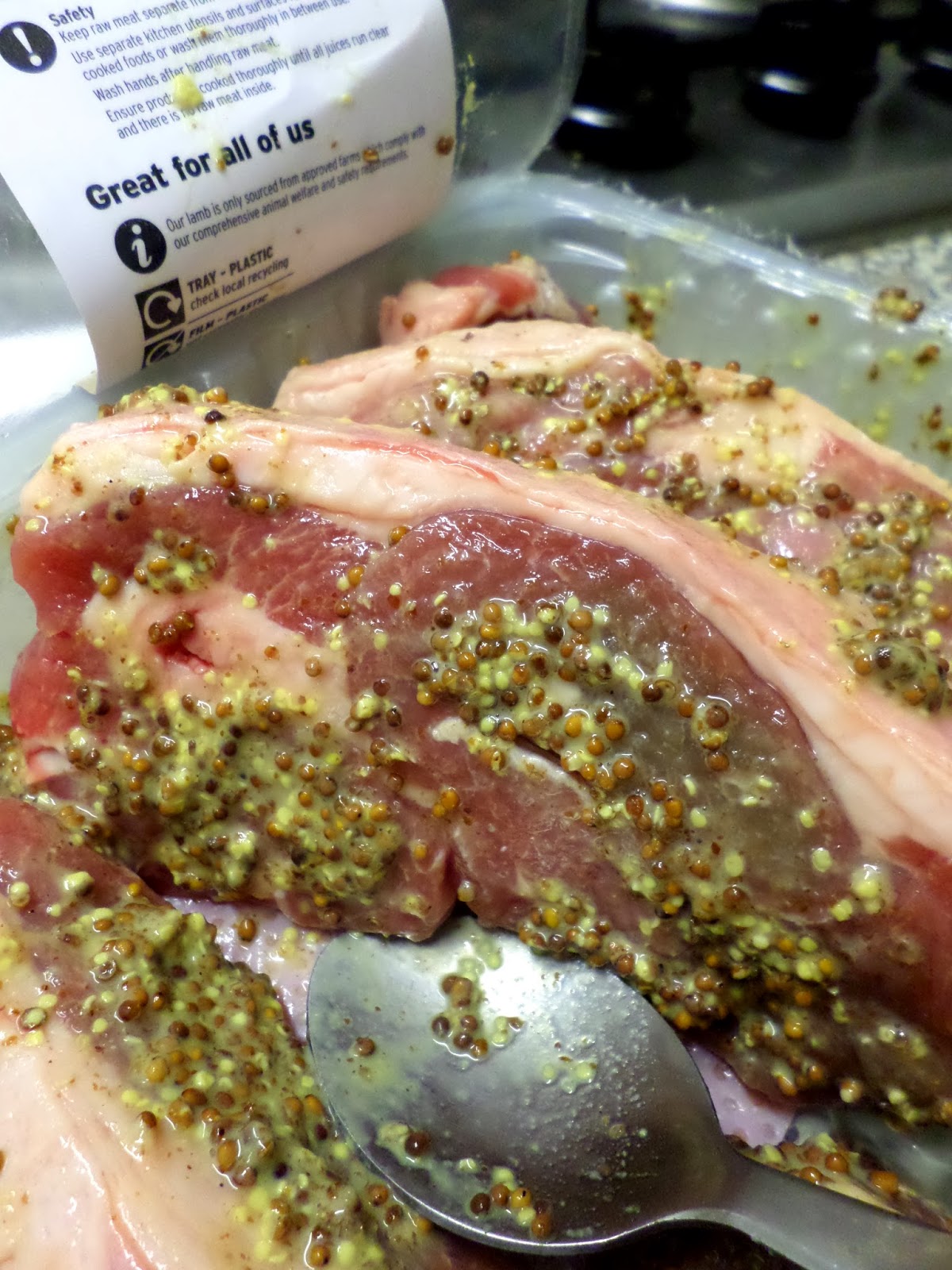 Eat Rainbow Love Rosemary, wholegrain mustard & garlic lamb steaks