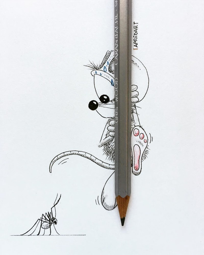 Funny Drawings of a Mouse by Loic Apreda from Switzerland. Funny Drawings of a Mouse by Loic Apreda from Switzerland.